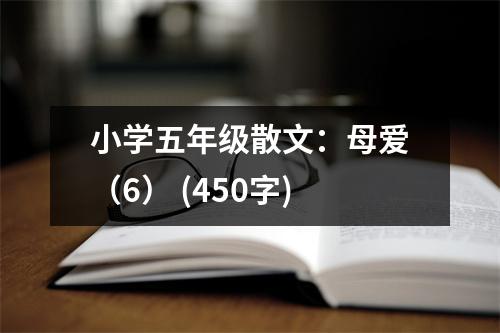 小學(xué)五年級(jí)散文：母愛(ài)（6） (450字)