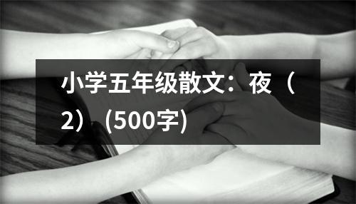 小學(xué)五年級(jí)散文：夜（2） (500字)