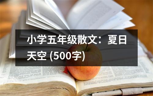 小學(xué)五年級散文：夏日天空 (500字)