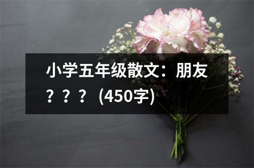 小學(xué)五年級(jí)散文：朋友？？？ (450字)