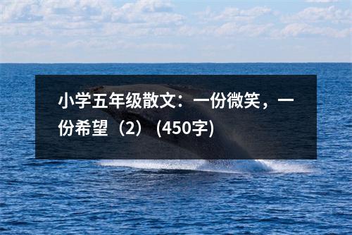 小學五年級散文：一份微笑，一份希望（2） (450字)