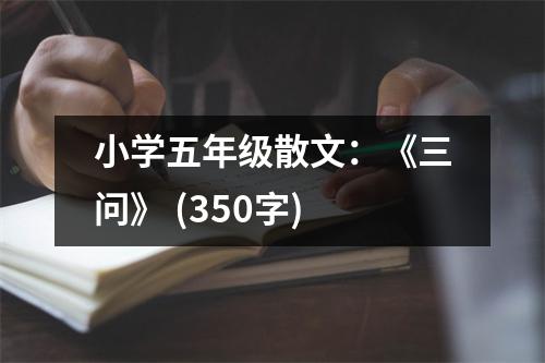 小學(xué)五年級(jí)散文：《三問(wèn)》 (350字)