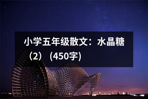 小學(xué)五年級(jí)散文：水晶糖（2） (450字)