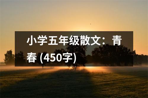 小學(xué)五年級散文：青春 (450字)