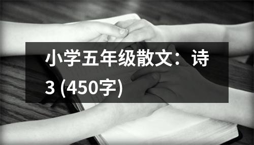 小學(xué)五年級(jí)散文：詩(shī)3 (450字)