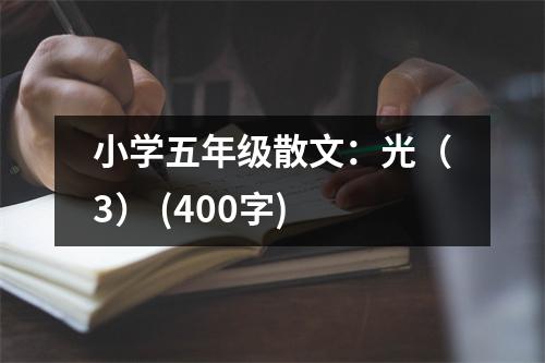 小學(xué)五年級(jí)散文：光（3） (400字)