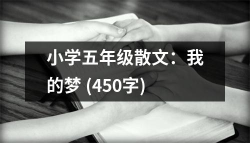 小學五年級散文：我的夢 (450字)