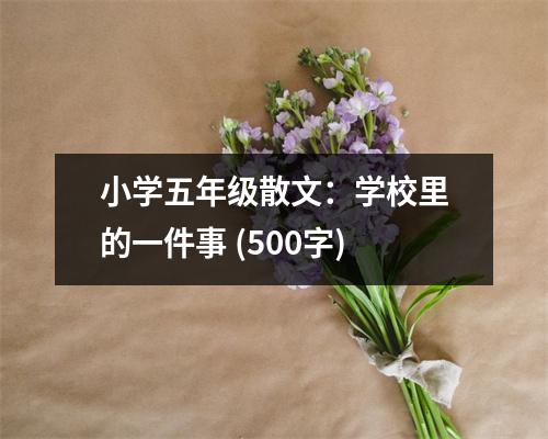 小學(xué)五年級(jí)散文：學(xué)校里的一件事 (500字)