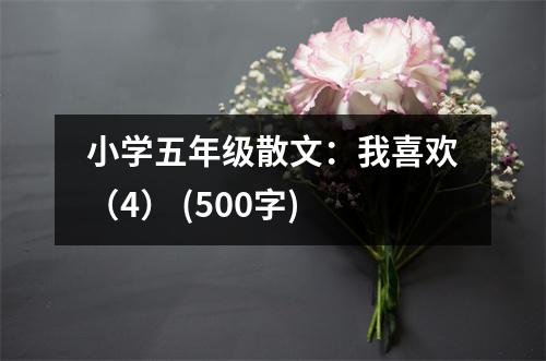 小學(xué)五年級散文：我喜歡（4） (500字)