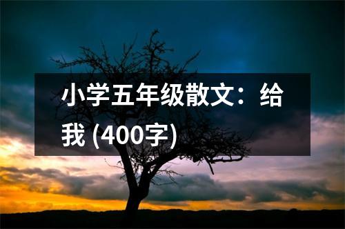 小學五年級散文：給我 (400字)