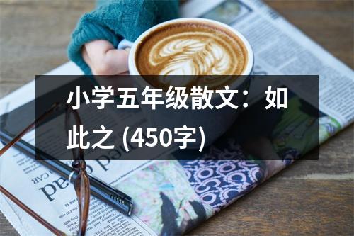 小學(xué)五年級散文：如此之 (450字)