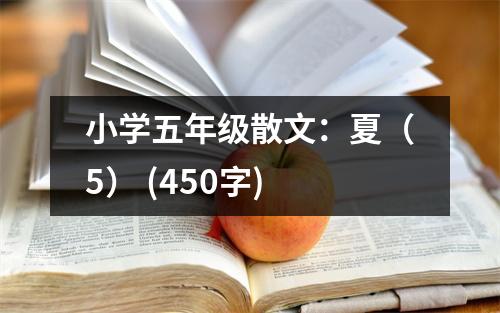 小學(xué)五年級(jí)散文：夏（5） (450字)