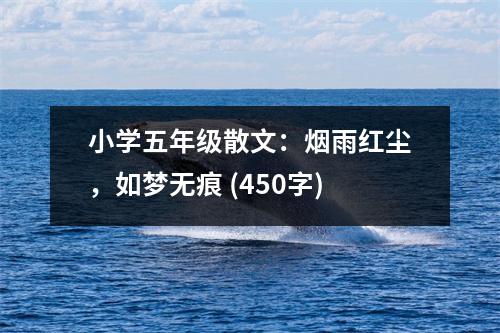 小學(xué)五年級(jí)散文：煙雨紅塵，如夢(mèng)無(wú)痕 (450字)