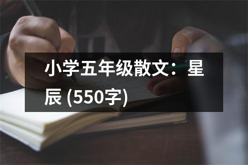小學五年級散文：星辰 (550字)