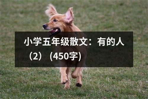 小學(xué)五年級(jí)散文：有的人（2） (450字)