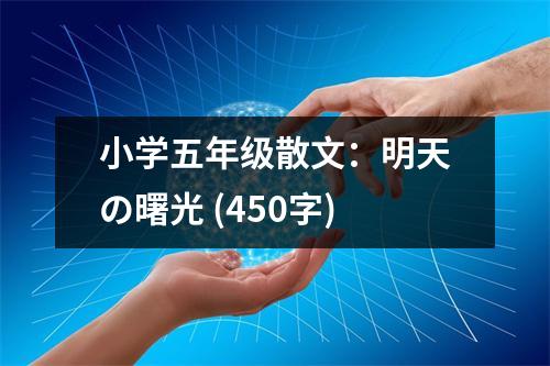 小學(xué)五年級(jí)散文：明天の曙光 (450字)