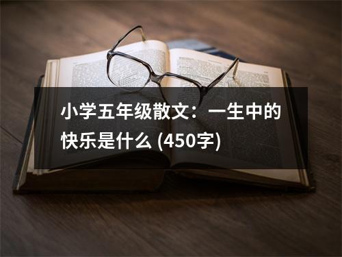 小學(xué)五年級(jí)散文：一生中的快樂(lè)是什么 (450字)