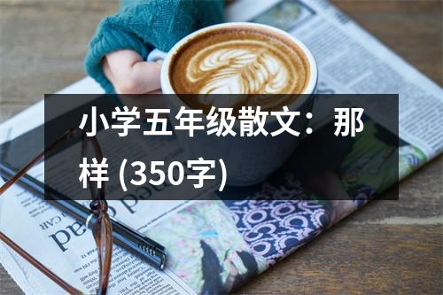 小學(xué)五年級散文：那樣 (350字)