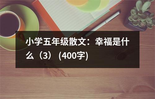 小學(xué)五年級(jí)散文：幸福是什么（3） (400字)