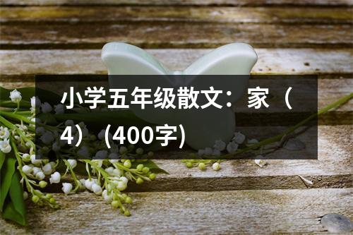 小學(xué)五年級散文：家（4） (400字)
