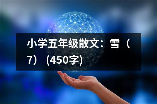 小學(xué)五年級散文：雪（7） (450字)