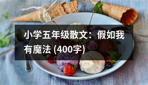 小學五年級散文：假如我有魔法 (400字)