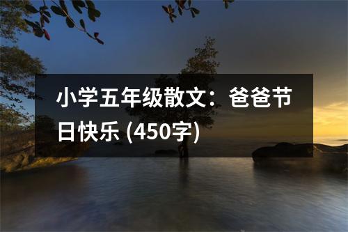 小學(xué)五年級(jí)散文：爸爸節(jié)日快樂(lè) (450字)