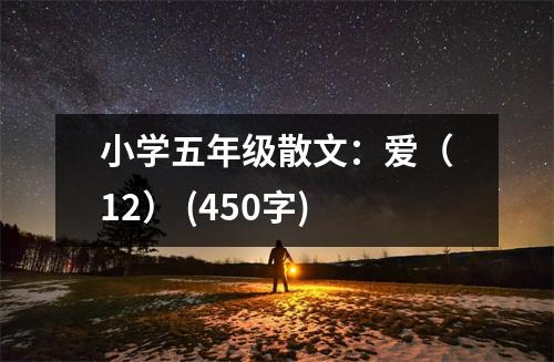 小學五年級散文：愛（12） (450字)