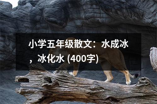 小學五年級散文：水成冰，冰化水 (400字)