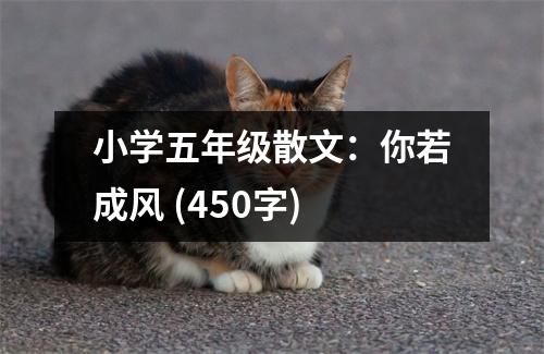 小學五年級散文：你若成風 (450字)