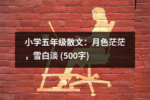 小學(xué)五年級散文：月色茫茫，雪白淡 (500字)