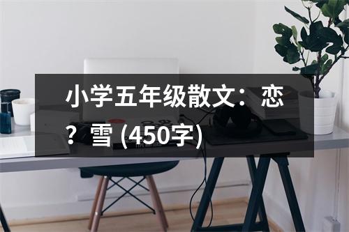 小學(xué)五年級散文：戀？雪 (450字)