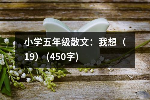 小學(xué)五年級散文：我想（19） (450字)