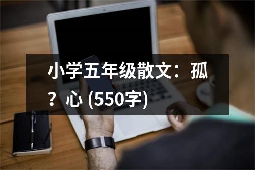 小學(xué)五年級散文：孤？心 (550字)