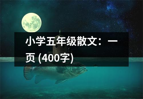 小學(xué)五年級散文：一頁 (400字)