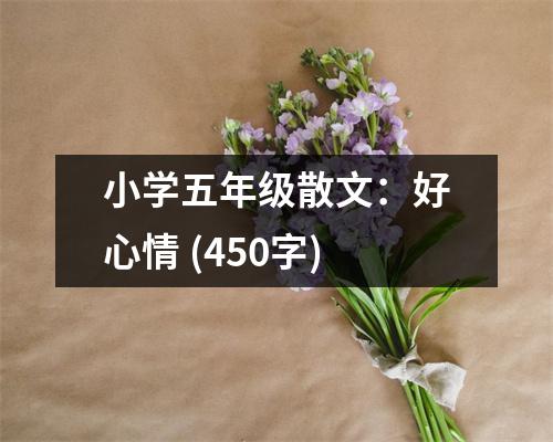 小學(xué)五年級(jí)散文：好心情 (450字)
