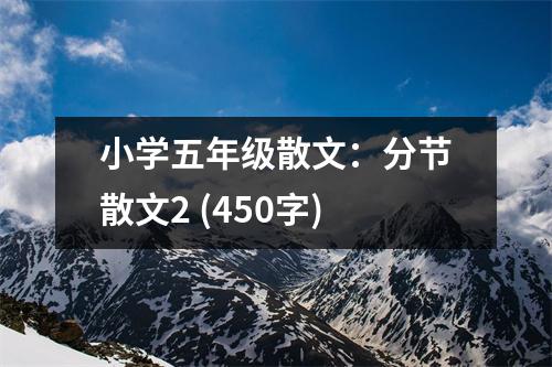 小學(xué)五年級(jí)散文：分節(jié)散文2 (450字)