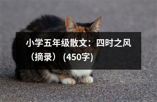 小學五年級散文：四時之風（摘錄） (450字)