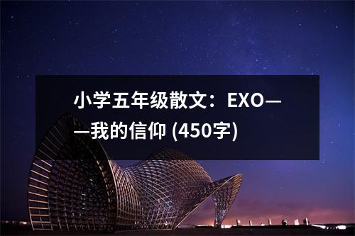 小學(xué)五年級散文：EXO——我的信仰 (450字)