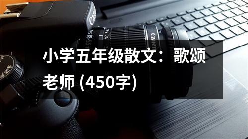 小學(xué)五年級散文：歌頌老師 (450字)