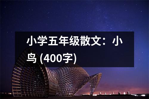 小學五年級散文：小鳥 (400字)