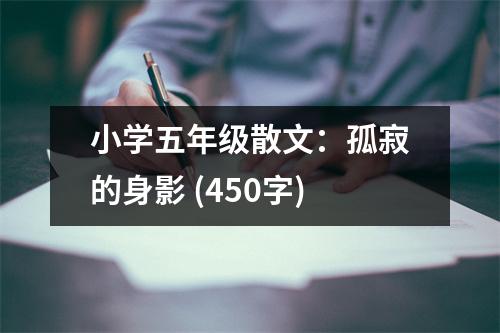 小學(xué)五年級散文：孤寂的身影 (450字)