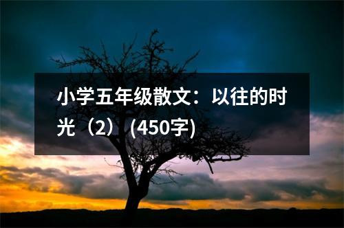 小學(xué)五年級(jí)散文：以往的時(shí)光（2） (450字)