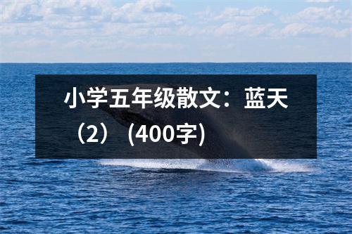 小學(xué)五年級(jí)散文：藍(lán)天（2） (400字)
