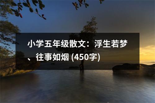 小學(xué)五年級(jí)散文：浮生若夢(mèng)、往事如煙 (450字)