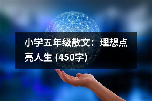 小學(xué)五年級散文：理想點(diǎn)亮人生 (450字)