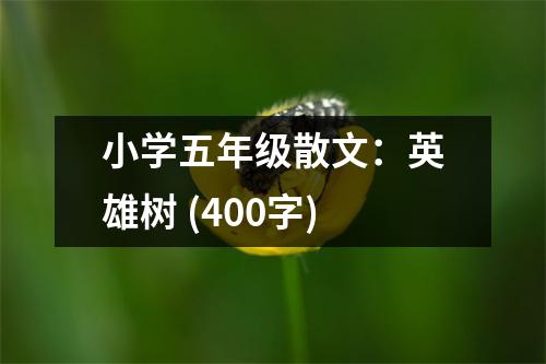 小學(xué)五年級散文：英雄樹 (400字)