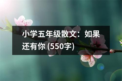 小學(xué)五年級(jí)散文：如果還有你 (550字)