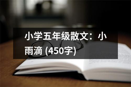 小學(xué)五年級(jí)散文：小雨滴 (450字)