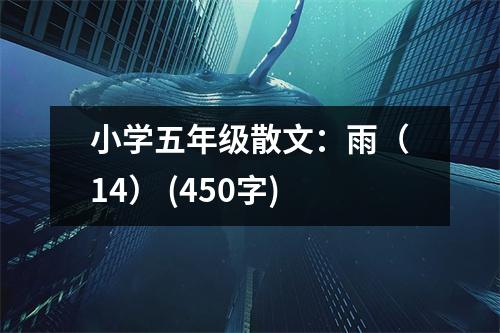 小學(xué)五年級散文：雨（14） (450字)